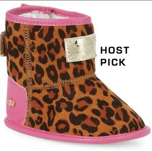 *2xHP* NIB! Juicy Couture Faux Fur Leopard Booties